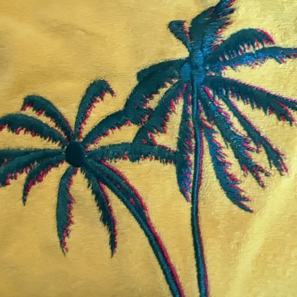 Fila Palani Sz XL Terry Tennis Polo Yellow/Pink Shirt Cotton Blend Embroidered - Picture 13 of 15